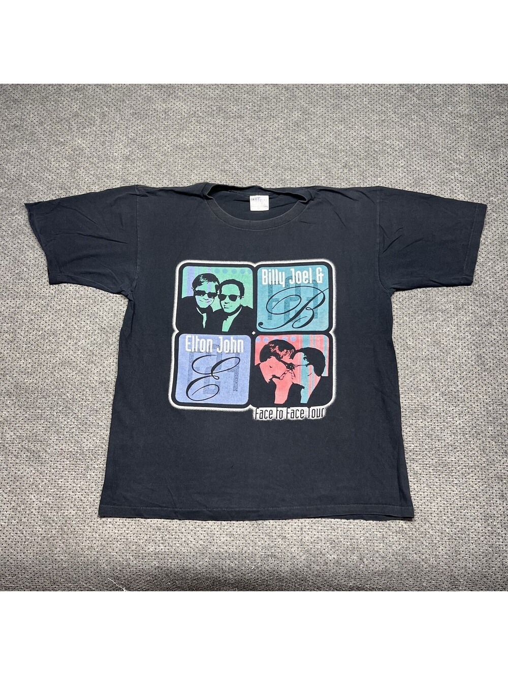 Vintage 2001 Elton John Billy Joel Face To Face Tour Concert T-Shirt Large Men’s